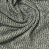 Dark Grey Marl Rib Knit, Viscose-Poly — photo 3
