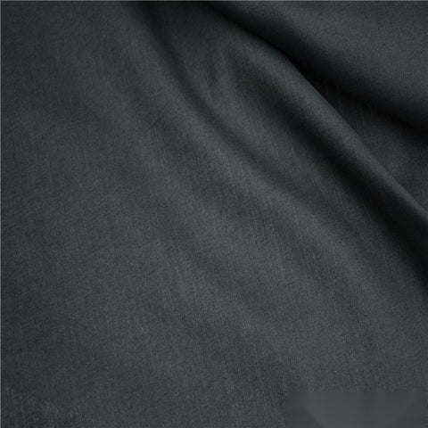 Polyester Cotton Twill Fabric, 115 gsm, 63 cm — Black