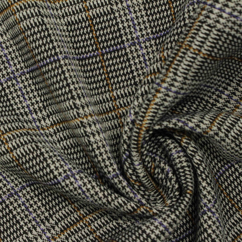Purple Houndstooth Jacquard, Polyester