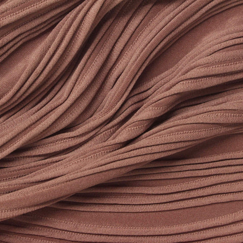 Jacquard Polyester Stretch Jersey Knit Fabric, 305 gsm — Brown