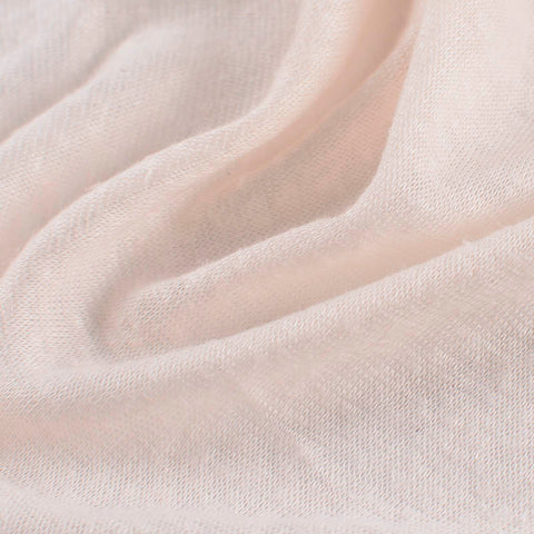 Light Grey Marl Jersey Knit, Linen, 120 gsm