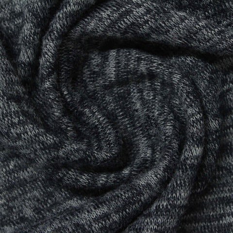Dark Grey Marl Jersey Knit, Polyester, 170 gsm