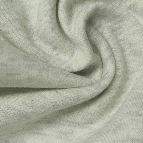 Light Grey Marl French Terry, Poly-Cotton, 230 gsm, 130 cm