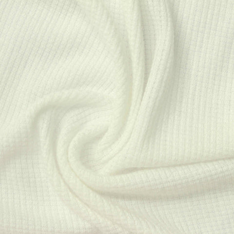 Polyester Viscose Stretch Waffle Knit Fabric, 135 gsm, 160 cm — Beige