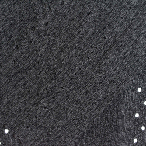 Black Vertical-Line Warp Knit, Polyester