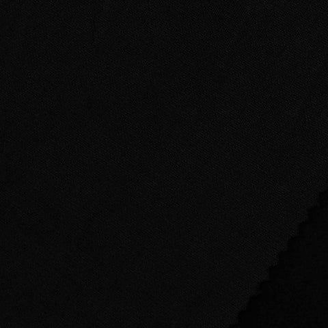 Brushed 100% Polyester Interlock Knit Fabric, 189 gsm, 160 cm — Black