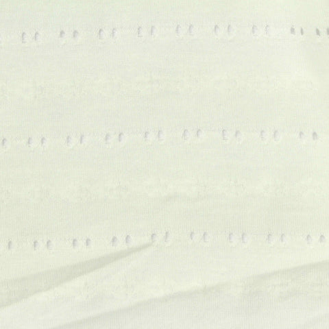 Jacquard Polyester Viscose Stretch Knit Fabric, 215 gsm, 180 cm — White