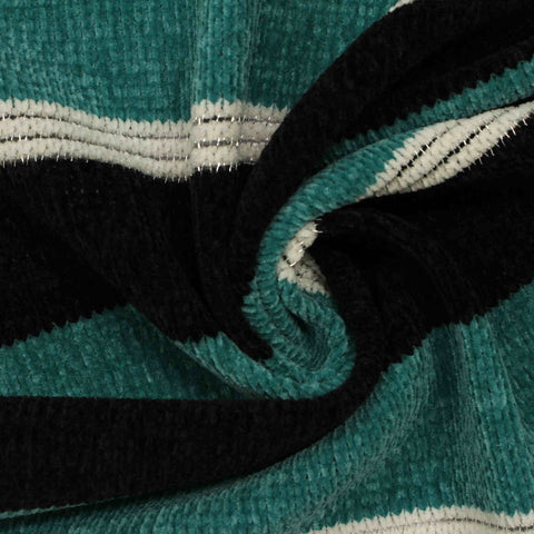 Black Horizontal-Stripe Chenille