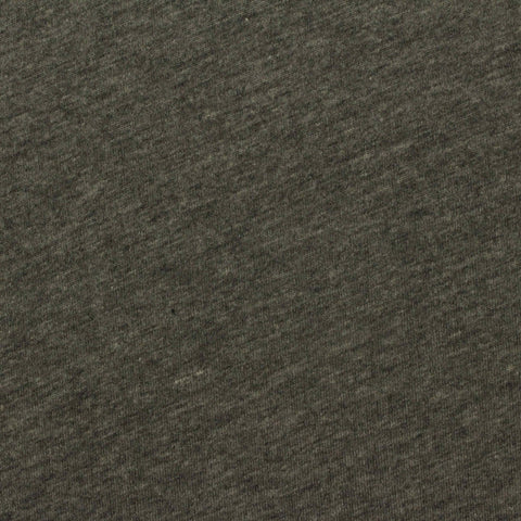Dark Grey Marl Jersey Knit, Cotton-Poly, 130 gsm