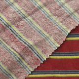 Red Horizontal-Stripe Jersey Knit, Cotton — photo 3