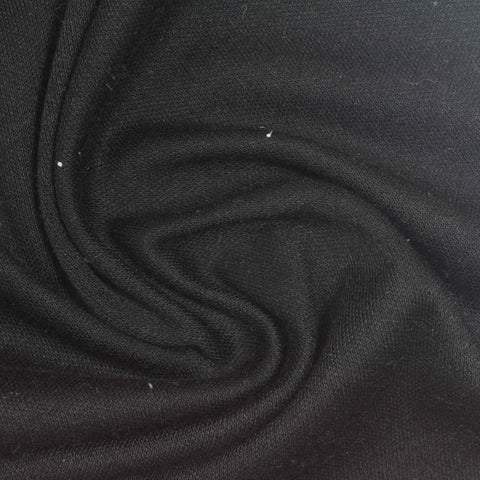 Black Interlock Knit, Polyester