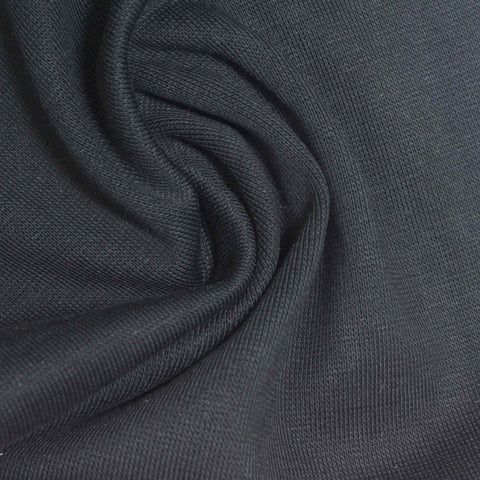Cotton Stretch Rib Knit Fabric, 352 gsm, 164 cm — Grey