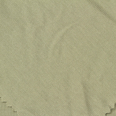 Polyester Cotton Blend Interlock Knit Fabric, 167 gsm, 160 cm — Khaki