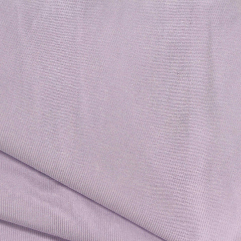 Cotton Stretch Rib Knit Fabric, 250 gsm, 175 cm — Purple