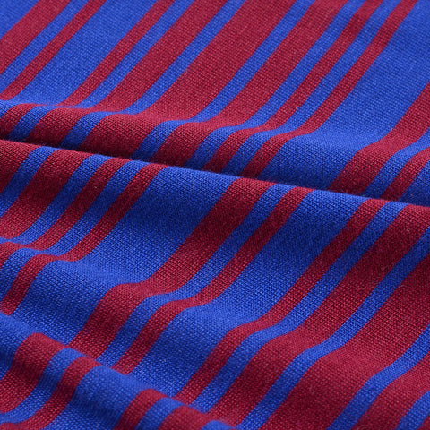Striped Polyester Viscose Jersey Knit Fabric, 140 gsm, 150 cm — Blue