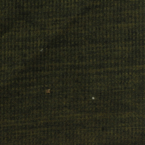 Dark Green Marl Waffle Knit, Cotton-Poly