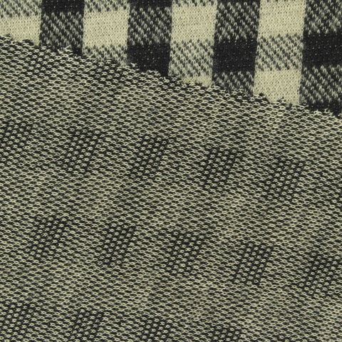 Black Plaid Jacquard, Cotton-Tencel Lyocell
