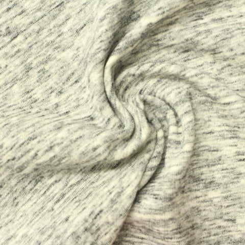 Light Grey Marl Jersey Knit, Poly-Cotton, 202 gsm