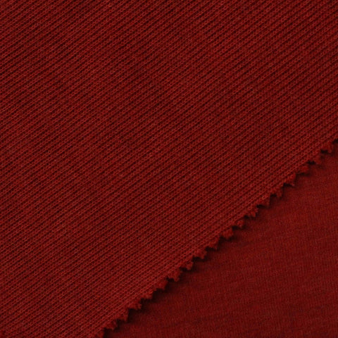 100% Cotton Rib Knit Fabric, 301 gsm, 165 cm — Red