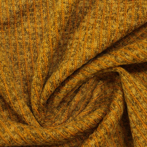 Brown Heather Interlock Knit, Polyester