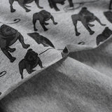 Animal Print Cotton Stretch Jersey Knit Fabric, 180 gsm, 170 cm — Grey — photo 3