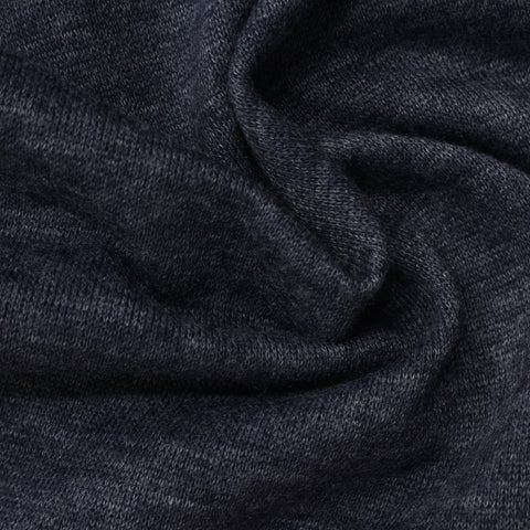 Dark Blue-Grey Marl French Terry, Cotton-Poly