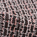 Black Vertical-Stripe Interlock Knit, Polyester — photo 3