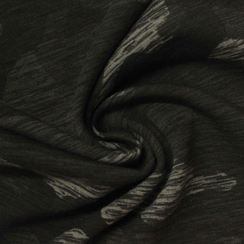 Dark Grey Camo French Terry, Poly-Modal, 245 gsm, 165 cm