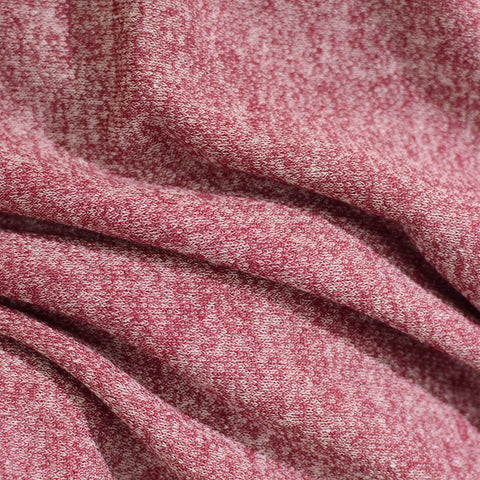 Red Marl French Terry, Poly-Cotton, 209 gsm