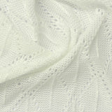 White Openwork Pointelle Knit, Polyester — photo 3