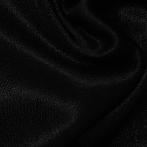 100% Polyester Interlock Knit Fabric, 110 gsm, 160 cm — Black