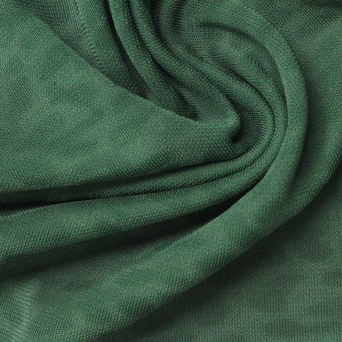 Viscose Stretch Interlock Knit Fabric, 280 gsm, 150 cm — Green