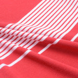 White Horizontal-Stripe Jersey Knit, Cotton-Modal — photo 3
