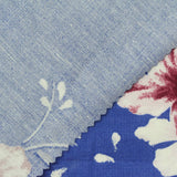 White Floral Woven, Linen-Viscose — photo 3