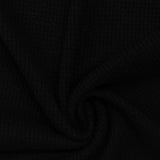 Cotton Polyester Stretch Rib Knit Fabric, 180 gsm, 135 cm — Black — photo 3