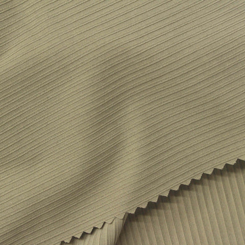 Khaki Ribbed Rib Knit, Polyester