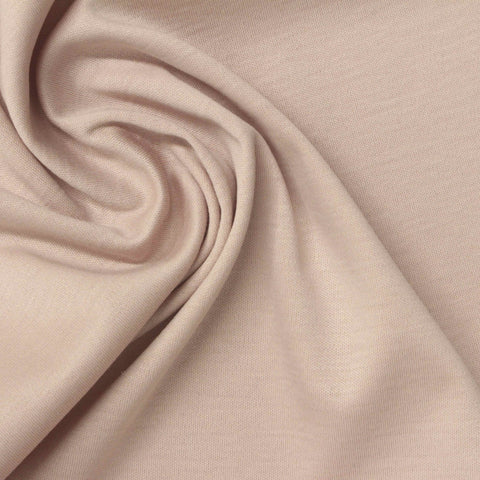 100% Cotton Interlock Knit Fabric, 200 gsm, 155 cm — Beige