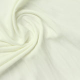 Polyester Stretch Linen-Look Fabric, 230 gsm, 165 cm — White — photo 3