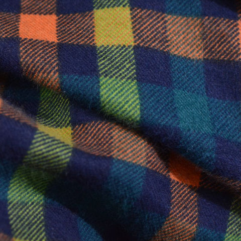 Navy Bold-Plaid Woven, Cotton