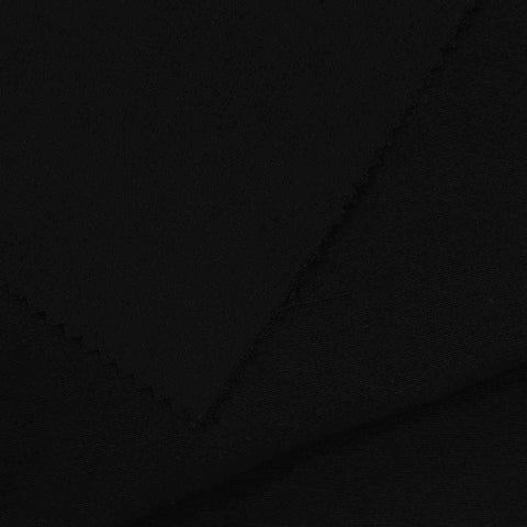 Viscose Polyester Stretch Bengaline Fabric, 222 gsm — Black