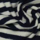 Navy Horizontal-Stripe Chunky Knit, Viscose-Poly — photo 3