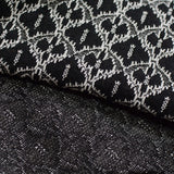 Jacquard Polyester Cotton Blend Stretch Knit Fabric, 534 gsm, 172 cm — Black — photo 3