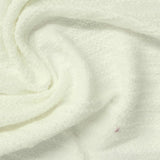Slub Cotton Polyester French Terry Fabric, 230 gsm, 165 cm — White — photo 3