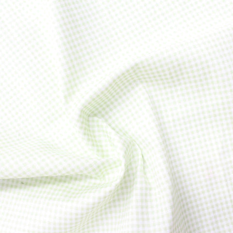Light Green Check Voile, Cotton