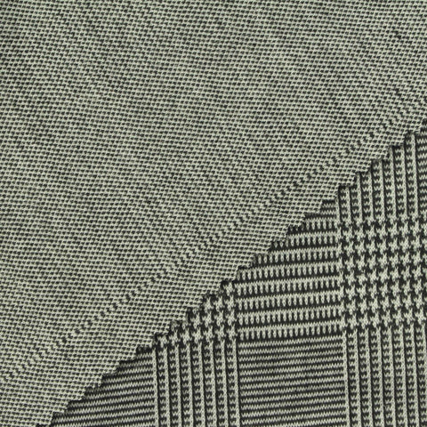 Black Plaid Jacquard, Polyester, 300 gsm, 165 cm
