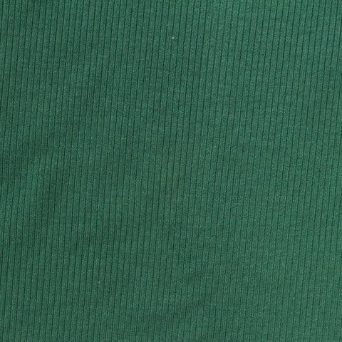 Viscose Stretch Rib Knit Fabric, 270 gsm, 125 cm — Green