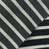 Black Horizontal-Stripe Ponte Knit, Poly-Cotton — photo 3