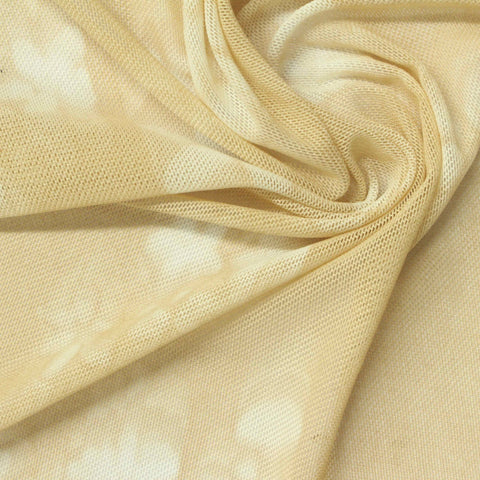 Light Beige Tone-on-Tone Floral Mesh, Polyester