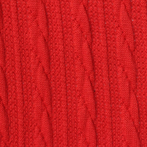 Jacquard Polyester Stretch Jersey Knit Fabric, 290 gsm, 155 cm — Red