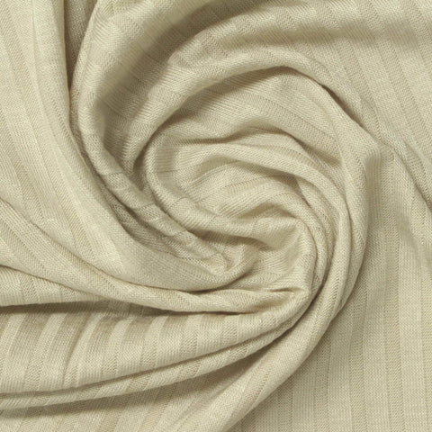 Light Beige Ribbed Rib Knit, Viscose